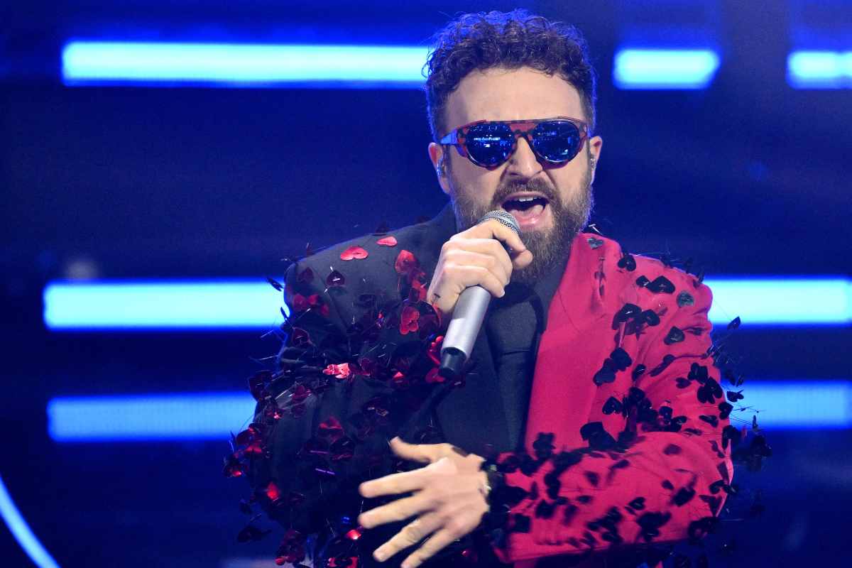 Italian singer Dargen D'Amico performs on stage at the Ariston theatre during the 74rd Sanremo Italian Song Festival, Sanremo, Italy, 10 February 2024. The music festival will run from 06 to 10 February 2024