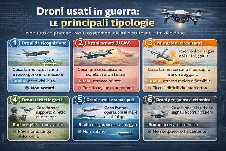 Droni usati in guerra